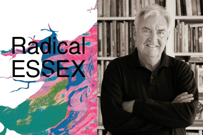 An image of Ken Worpole and the cover of the Radical Essex anthology