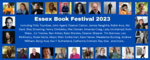 Photos of 24 authors who are featuring in Essex Book Festival 2023