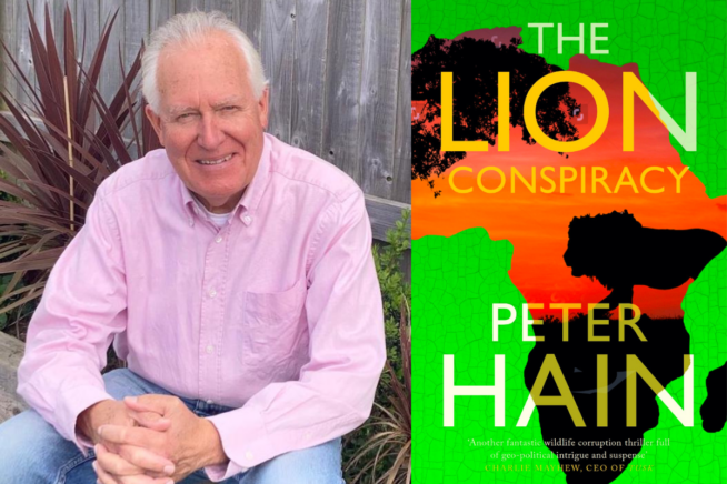 Photo of Peter Hain. The Lion Conspiracy book cover