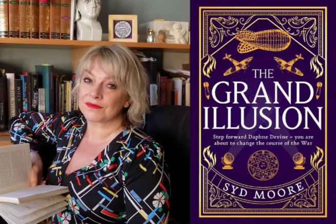 Photo of Syd Moore. Image of The Grand Illusion book cover